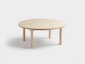 Table à manger ronde en bois 120×120×75 cm - bois clair - style naturel pour salon