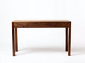 Table console en bois de noyer 120×35×78 cm - brun noyer - lignes droites pour salon