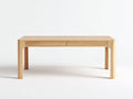 Table console en bois 150×42×78 cm - chêne clair - 2 tiroirs et piètement droit pour salon