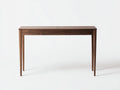 Table console en noyer 135×36×78 cm - brun foncé - format élancé avec rangement discret