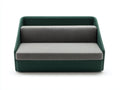 Canapé-lit tapissé 174×90×82 cm - vert forêt/gris clair - dossier enveloppant contemporain